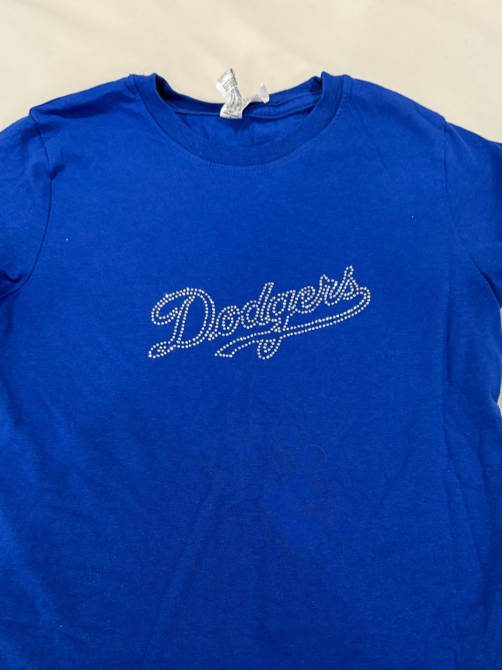 Rhinestone Logo Kids/Women Tee - Royal Blue
